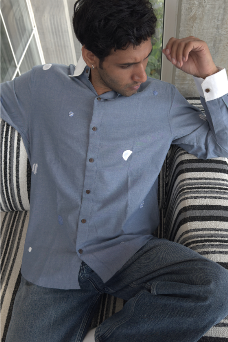 DENIM MOON MEN'S FULL SLEEVE SHIRT