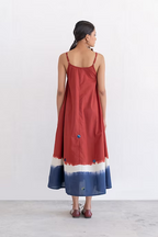 Maroon Indigo Slip Dress