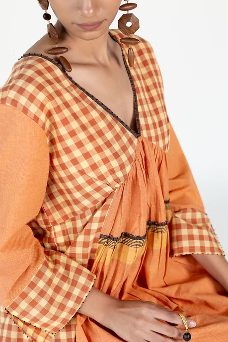 WOVEN SUNSET AAINA TOP AND PANT COORD SET