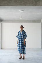 INDIGO MOON COWL DRESS