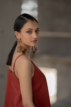 Maroon Indigo Slip Dress