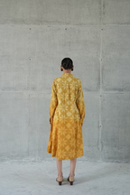 MUSTARD TAARA COLLARED A LINE DRESS