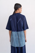 Indigo Slant line Co-ord