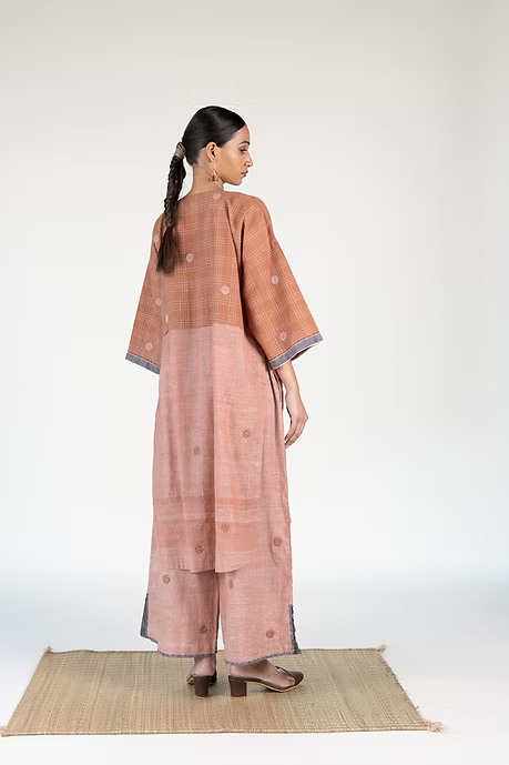 WOVEN OLD ROSE RAYA COORD SET