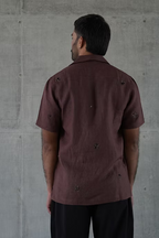 COFFEE NOTCH COLLAR MEN’S SHIRT