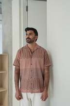 WAVES OUTLINE MEN’S NOTCH COLLAR SHIRT