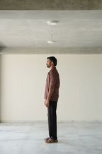 COFFEE NOTCH COLLAR MEN’S SHIRT