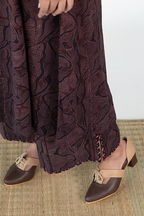 FLOW V NECK PANELLED LONG DRESS WITH PALAZZO PANTS