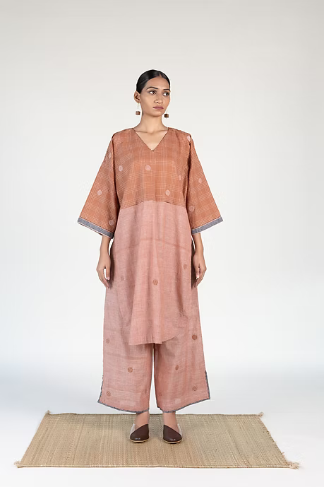 WOVEN OLD ROSE RAYA COORD SET