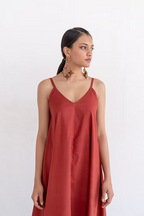 Maroon Indigo Slip Dress