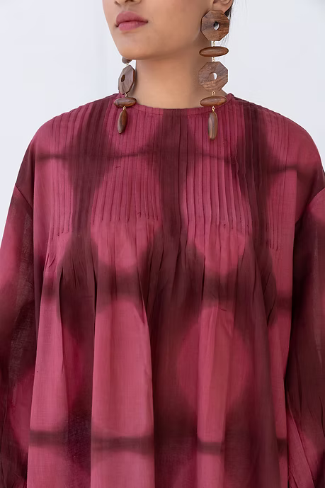 Maroon Circles Dress