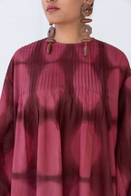 Maroon Circles Dress