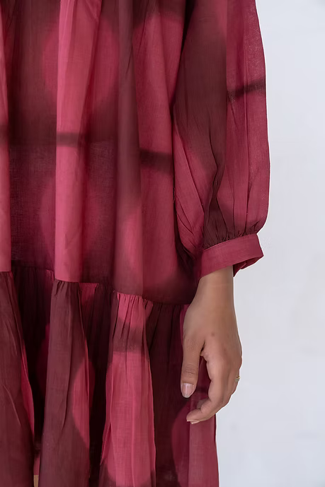 Maroon Circles Dress