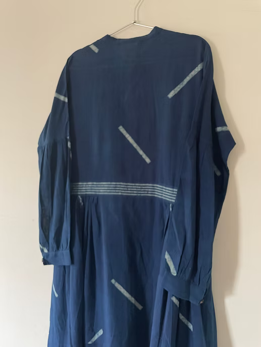 Slant Dhabu Pleated Hem Dress