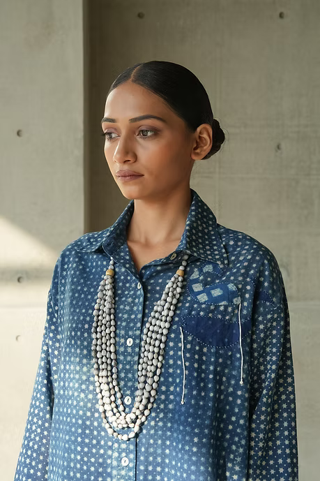 STARS INDIGO WOMEN’S CONVERTIBLE SHIRT