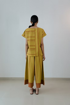 Mustard kimono top and culotte set