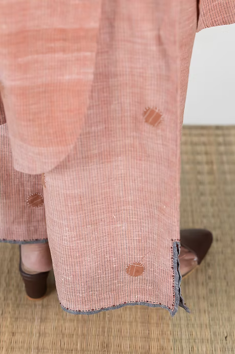 WOVEN OLD ROSE RAYA COORD SET