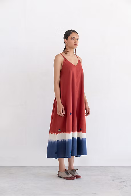 Maroon Indigo Slip Dress