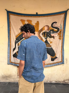 STARS INDIGO MEN’S NOTCH COLLAR SHIRT