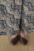 MUD PRINT HIGH LOW YOKE TOP WITH PALAZZO PANTS