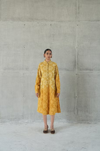 MUSTARD TAARA COLLARED A LINE DRESS