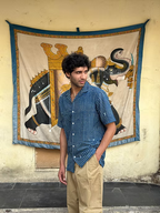 STARS INDIGO MEN’S NOTCH COLLAR SHIRT