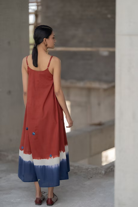 Maroon Indigo Slip Dress