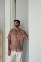 WAVES OUTLINE MEN’S NOTCH COLLAR SHIRT