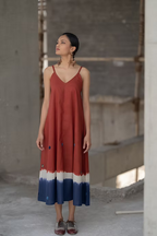 Maroon Indigo Slip Dress