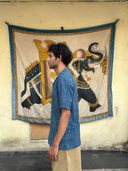 STARS INDIGO MEN’S NOTCH COLLAR SHIRT