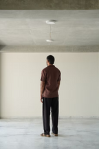 COFFEE NOTCH COLLAR MEN’S SHIRT