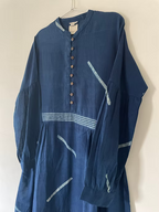 Slant Dhabu Pleated Hem Dress