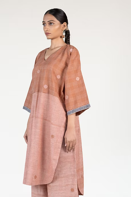 WOVEN OLD ROSE RAYA COORD SET