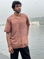 WAVES OUTLINE MEN’S NOTCH COLLAR SHIRT