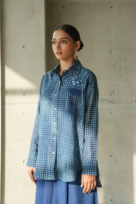 STARS INDIGO WOMEN’S CONVERTIBLE SHIRT