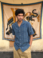 STARS INDIGO MEN’S NOTCH COLLAR SHIRT