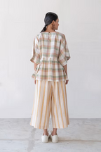 Pastel Checks Kimono Top
