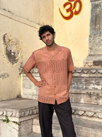 WAVES OUTLINE MEN’S NOTCH COLLAR SHIRT