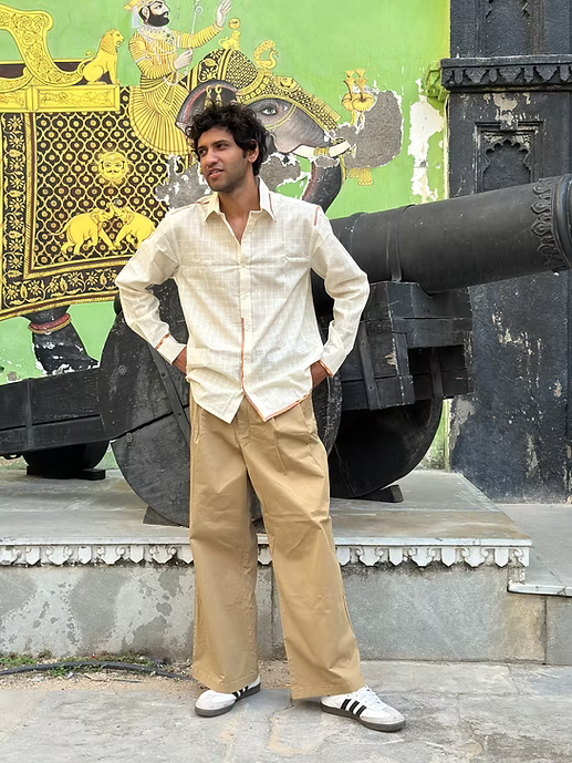 IVORY FULL SLEEVE CONVERTIBLE MEN’S SHIRT