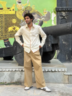 IVORY FULL SLEEVE CONVERTIBLE MEN’S SHIRT