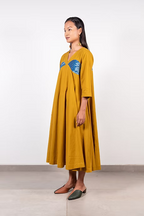 Bright Mustard Meen Panelled Dress