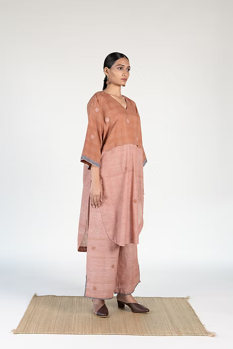 WOVEN OLD ROSE RAYA COORD SET