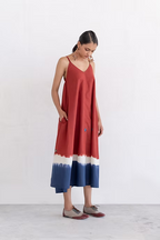 Maroon Indigo Slip Dress