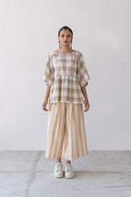 Pastel Checks Kimono Top