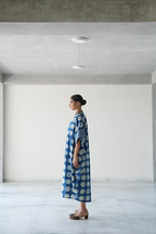 INDIGO MOON COWL DRESS