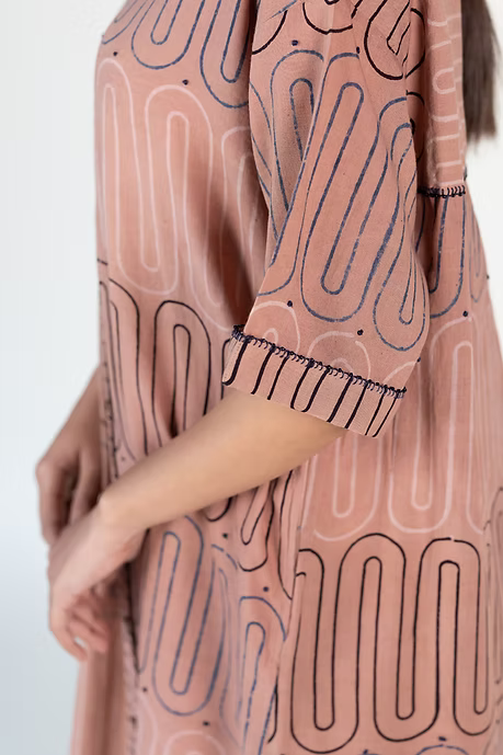 WAVES OUTLINE SHIRT DRESS