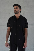 MIDNIGHT MEN’S NOTCH COLLAR SHIRT