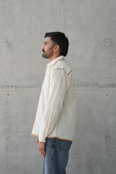 IVORY FULL SLEEVE CONVERTIBLE MEN’S SHIRT