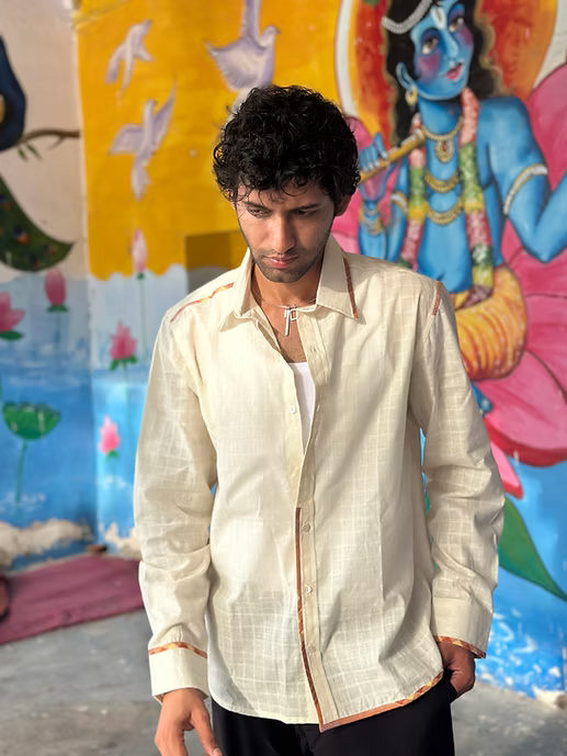 IVORY FULL SLEEVE CONVERTIBLE MEN’S SHIRT