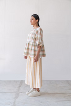 Pastel Checks Kimono Top